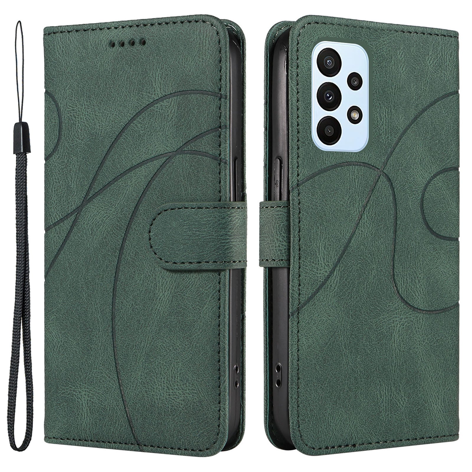 For Samsung Galaxy A53 5G Lines Imprinted Leather Phone Case Flip Stand Wallet Cover For Samsung Galaxy A53 5G Lines Imprinted Leather Phone Case Flip Stand Wallet Cover